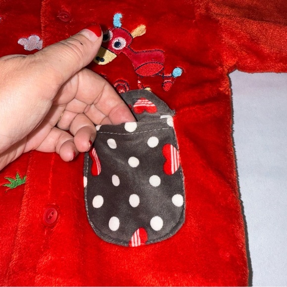 Parrot King Sweater Jacket Plush Kids Red Animal Hoodie Toddler Sz Age 2-3 - Picture 7 of 13